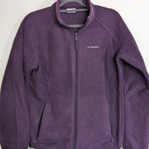 Columbia Jackets & Blazers - Pre-Loved Women's Columbia Fleece Zip Up Sweater Purple in Size Large